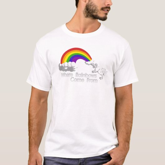 Waar regenbogen vandaan komen t-shirt (Voorkant)