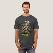 Waar River ontmoet Ocean: Delta Drift Charcoal T-s T-shirt (Voorkant volledig)