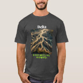 Waar River ontmoet Ocean: Delta Drift Charcoal T-s T-shirt (Voorkant)