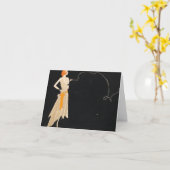 "Waar rook is, is vuur" Flapper Blank Kaart (Gele Bloem)