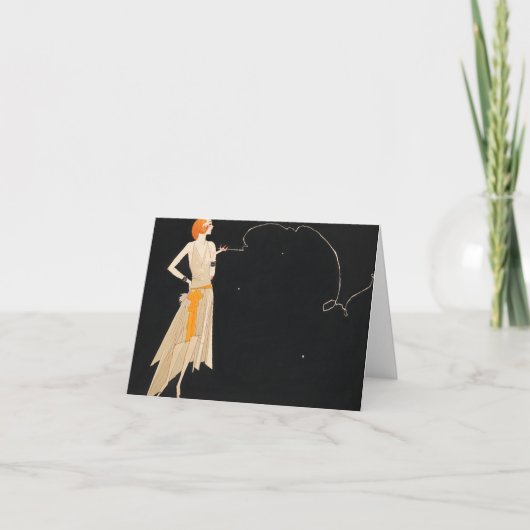 "Waar rook is, is vuur" Flapper Blank Kaart (Voorkant)