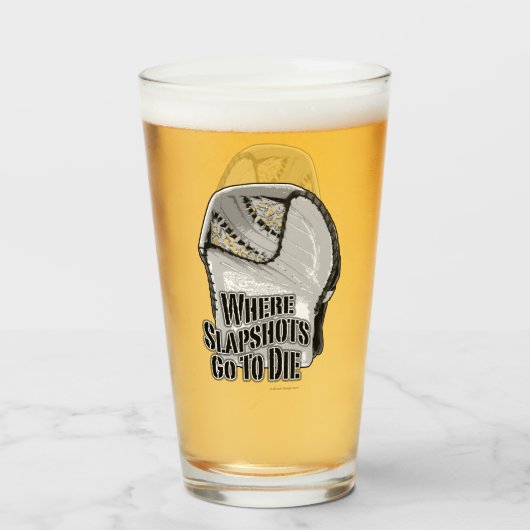 Waar Slagshots Sterven (ijshockey) Glas (Voorkant gevuld)