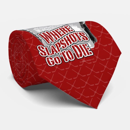 Waar Slapshots gaan sterven (Hockey) Stropdas (Opgerold)