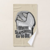 Waar Slapshots naar sterven gaan (hockey) Bad Handdoek (Handdoek)