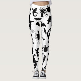 Waar Spooky ontmoet verfijning, Halloween thema Leggings