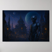 Waar staal de sterren ontmoet - Robot in een buite Poster (Voorkant)