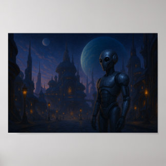 Waar staal de sterren ontmoet - Robot in een buite Poster