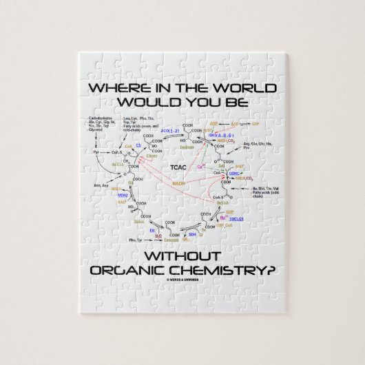 Waar ter wereld zou je biologisch chemie zijn? legpuzzel (Verticaal)