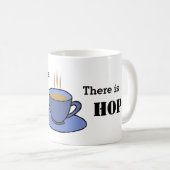 Waar thee is, is hoop, Jouw naam, blauw Koffiemok (Voorkant rechts)