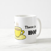 Waar thee is, is hoop. Naam. Geel Koffiemok (Voorkant rechts)