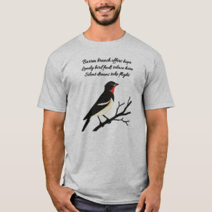 Waar troost bloeit op kale takken, hoop op geloof t-shirt