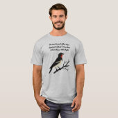 Waar troost bloeit op kale takken, hoop op geloof t-shirt (Voorkant volledig)