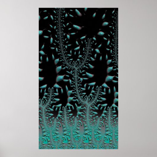 Waar Turquoise groeit op Abstracte bomen Poster (Voorkant)