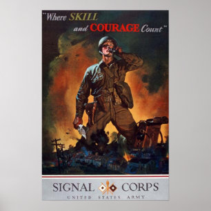 Waar vaardigheden en moed graven poster