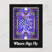 waar varkens vliegen briefkaart (Voorkant)