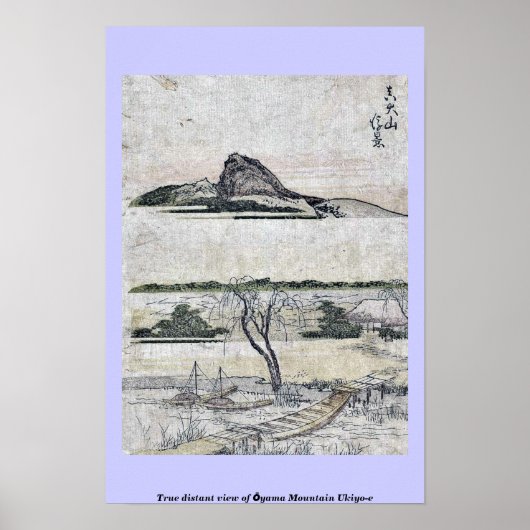 Waar ver van het uitzicht van de Oyama Mountain Uk Poster (Voorkant)