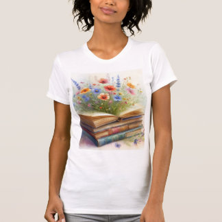 Waar Verhalen Bloeien – Waterverf Wilde Bloemen Gr T-shirt