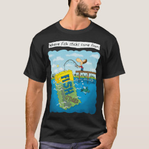 Waar vissticks vandaan komen. t-shirt