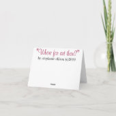 Waar voor kunst thou? notecard kaart (Achterkant)