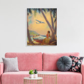 Waar voortgang en Romance samenkomen Canvas Afdruk (Insitu (Woonkamer))