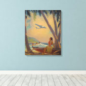 Waar voortgang en Romance samenkomen Canvas Afdruk (Insitu (Houten vloer))