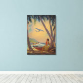 Waar voortgang en Romance samenkomen Canvas Afdruk (Insitu (Houten vloer))