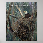 Waar vrijheid zweeft Arendsnest Kunst Poster (Voorkant)