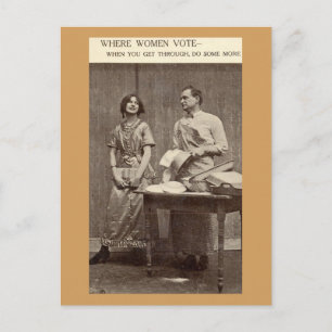 Waar vrouwen stemmen suffragette briefkaart