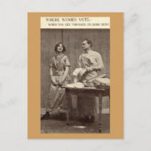 Waar vrouwen stemmen suffragette  briefkaart (Voorkant)