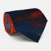 Waar Vuur en Stilte Samenkomen Abstract Stropdas (Opgerold)