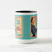 Waar wacht je op? Retro huisvrouw Mok (Midden)