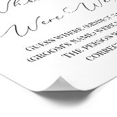 Waar waren bruid & bruidegom bruidspaar douche poster (Hoek)