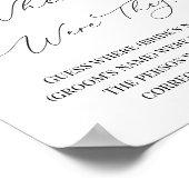 Waar waren bruid & bruidegom bruidspaar douche poster (Hoek)