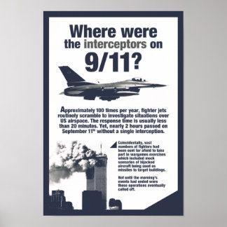 Waar waren de 911 interceptoren? Poster met hoge s