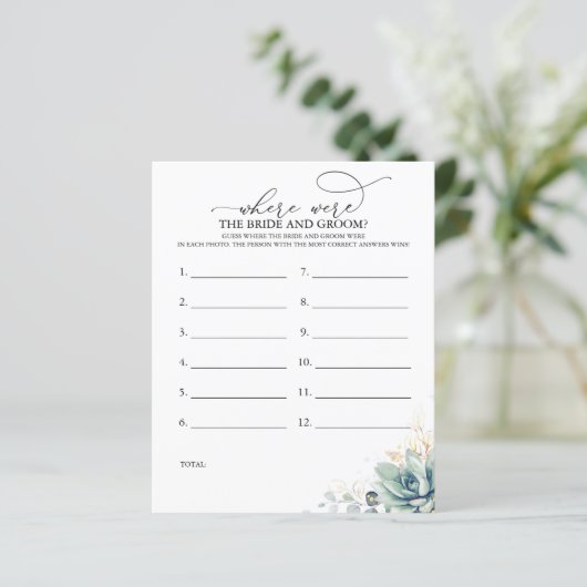 Waar waren de BRIDE en het GROOM-fotospel? (Staand voorkant)