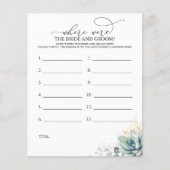 Waar waren de BRIDE en het GROOM-fotospel? (Voorkant)