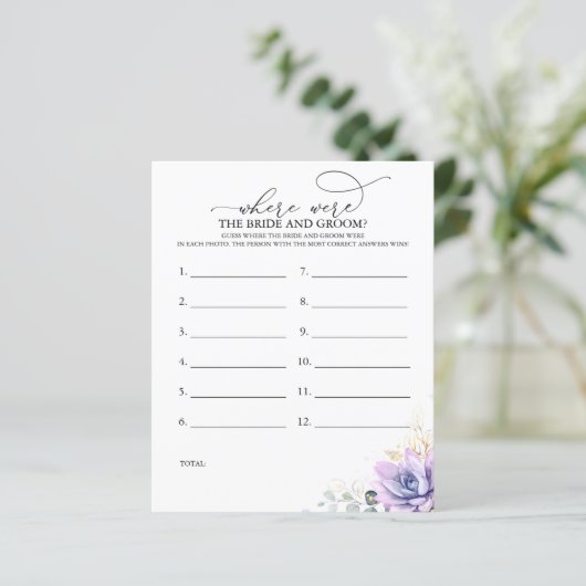 Waar waren de BRIDE en het GROOM-fotospel? (Staand voorkant)