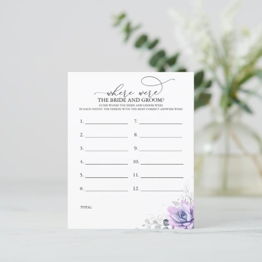 Waar waren de BRIDE en het GROOM-fotospel? (Staand voorkant)