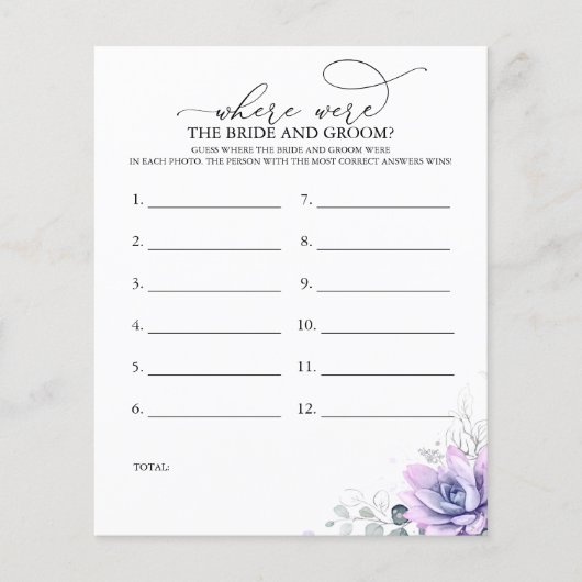 Waar waren de BRIDE en het GROOM-fotospel? (Voorkant)