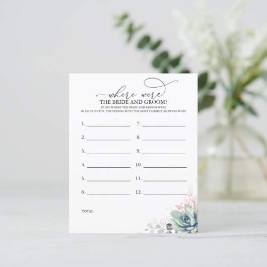 Waar waren de BRIDE en het GROOM-fotospel? (Staand voorkant)