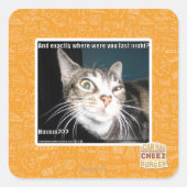 Waar waren jullie? vierkante sticker (Voorkant)