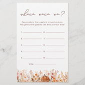 Waar waren we Boho Herfst pompoen Vrijgezellenfees (Voorkant)