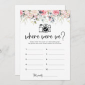 Waar waren we Bruidsfeest Spelkaart Kaart (Voorkant / Achterkant)
