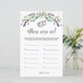 Waar waren we bruidsspel Eucalyptus Lavendel (Staand voorkant)