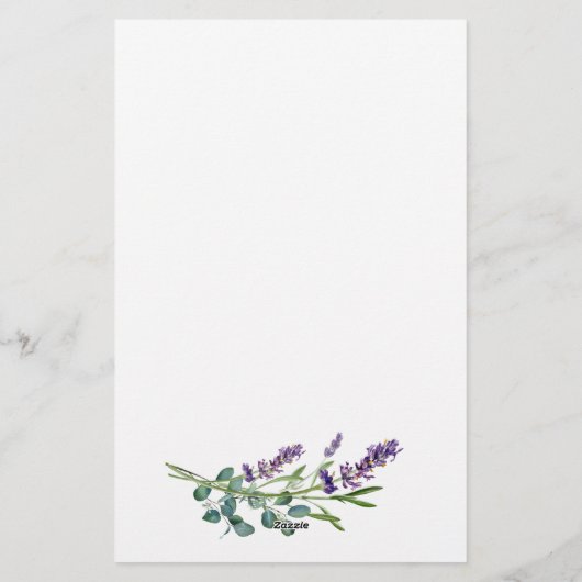 Waar waren we bruidsspel Eucalyptus Lavendel Briefpapier (Achterkant)