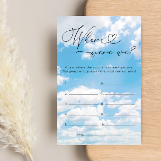 Waar waren we Cloud 9 Vrijgezellenfeest spel