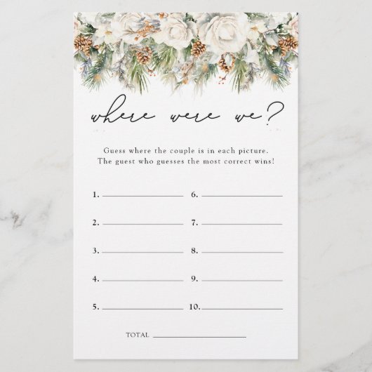 Waar waren we Greenery Elegant Vrijgezellenfeest s (Voorkant)