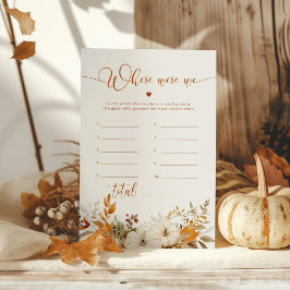 Waar waren we herfst vrijgezellenfeest spel