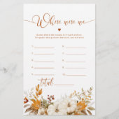 Waar waren we herfst vrijgezellenfeest spel (Voorkant)