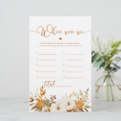 Waar waren we herfst vrijgezellenfeest spel (Staand voorkant)